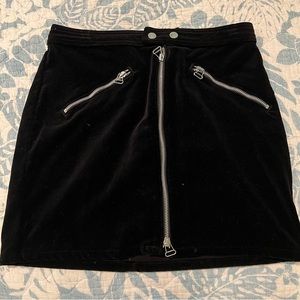 Rag & Bone black velvet skirt